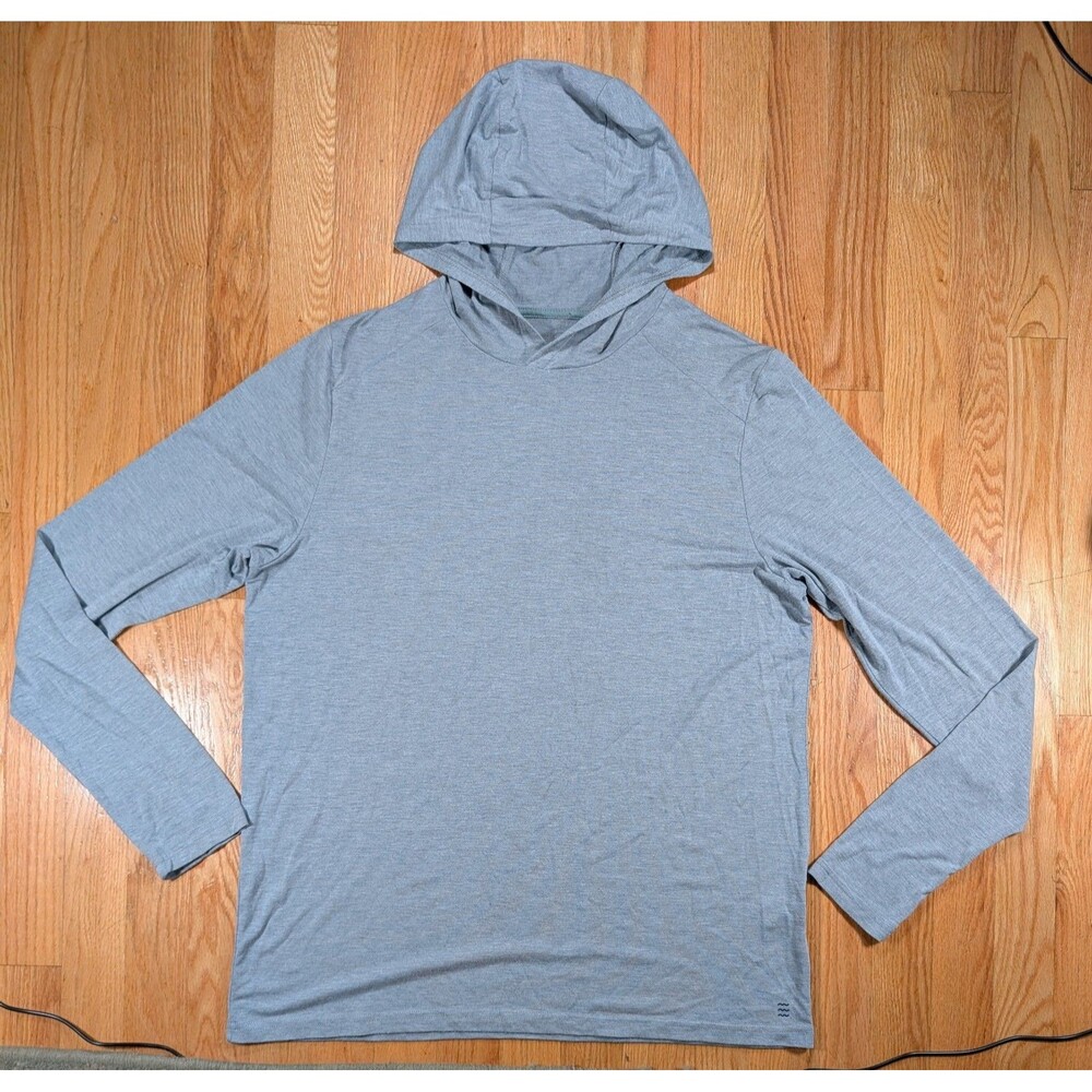 Free Fly Long Sleeve Hooded Shirt Sun Hoodie Mens Medium Hiking Fishing Bamboo